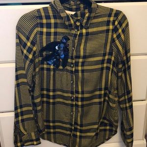 H &M PLAID SHIRT